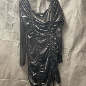 Black floor cocktail dress